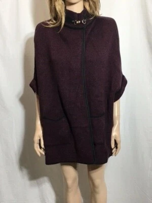 Poncho de montar Cejón ojo de pájaro para mujer nuevo con etiquetas capa con bolsillos ribeteados talla única Foto 1 de 4