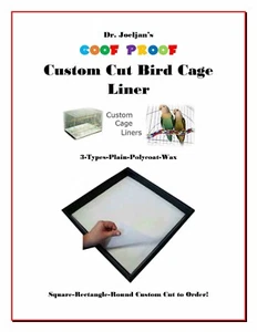 Dr.Joeljans Goof Proof Custom Cut Bird Cage Liner Plain-Poly Coated & Wax 150ct - Picture 1 of 4