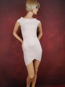 Hello Molly Sleeveless Mini Off-the-Shoulder Bodycon Dress Pale Dusty Pink Sz S - Picture 1 of 11
