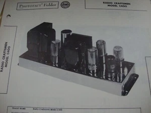 Original Sams Photofact Manual RADIO CRAFTSMEN C400 (186) - Picture 1 of 1