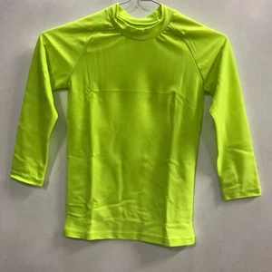 Kids Long Sleeve Swim Shirt UPF 50+ Sun Protection. Lime Green - Picture 1 of 1