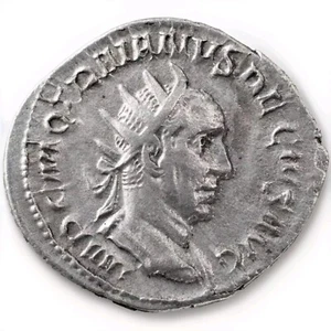 ROMA ANTICA - Traiano Decio, c. 250 d.C. - AR Antoniniano ABVNDANTIA Abundantia - Foto 1 di 3