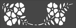 1- 3x8 inch Custom Cut Stencil, (VH-61) Flower Border - Picture 1 of 1