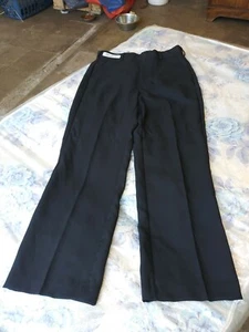 EDWARDS executive MEN'S FLAT FRONT SECURITY PANTS POLYESTER size 32 ur BLACK - Picture 1 of 7