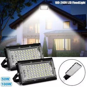 More details for 50w 100w super bright led floodlight street lamps lighting outdoor flood lights