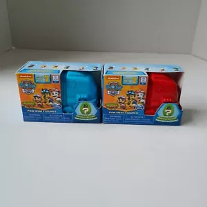 New! DINO RESCUE Paw Patrol RED & BLUE Mini Figure & Mystery Dinosaur 2 Pack - Picture 1 of 5