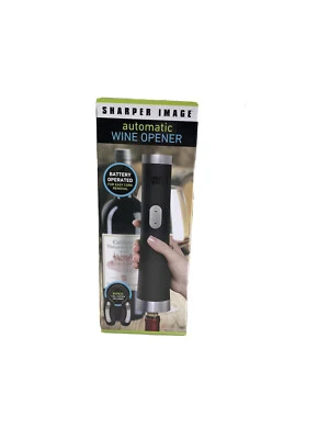  Abridor de vino automático Sharper Image funciona con pilas con cortador de lámina incluido nuevo en caja Foto 1 de 4