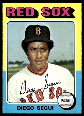 1975 Topps Vintage Baseball EX-NM Diego Segui Boston Red Sox #232 - Image 1 of 2