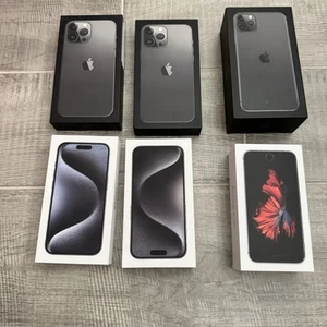 Lot Of 6 iPhone Empty Boxes 13 Pro Max 15 Pro 6s 11pro Max - Photo 1 sur 24