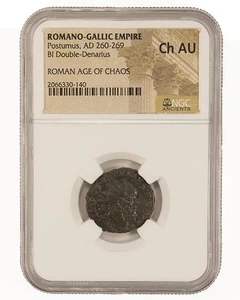 Rare Roman Ae of Postumus (AD 260-269) - NGC CH-AU - Collectible Coin - Picture 1 of 3