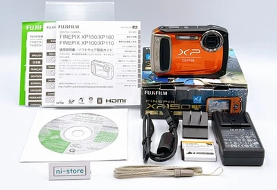 Fujifilm FinePix XP150 Orange Waterproof 14.0MP Digital Camera - Excellent+ - Image 1 of 4