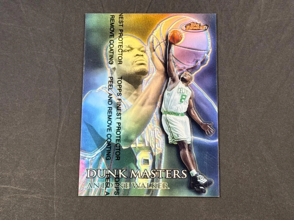1999-00 TOPPS FINEST ANTOINE WALKER #DM8 DUNK MASTERS REFRACTOR 14/150 CELTICS - Image 1 of 2