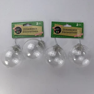 Artesano Cuadrado Plástico Transparente Adornos Bolas Navidad 2 Paquetes Total 4 - Imagen 1 de 4