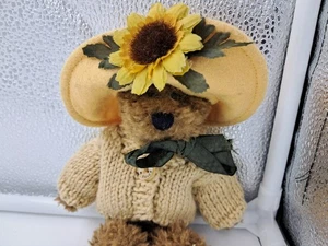 Boyds Bear Flora Mae Bloom with Joy 6" Plush Sunflower Hat (extra FOB Bear) - Picture 1 of 13