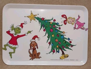 Dr Seuss The Grinch Max Cindy Lou Christmas Melamine Tray Serving Platter 13” - Picture 1 of 4