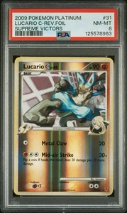 2009 POKEMON PLATINUM SUPREME VICTORS #31 LUCARIO C-REVERSE FOIL PSA 8 - Picture 1 of 3