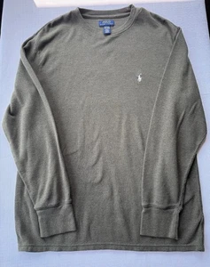Polo 🐎 Ralph Lauren Light Green Thermal Long Sleeve Long John Shirt Sz XL VGUC - Picture 1 of 5