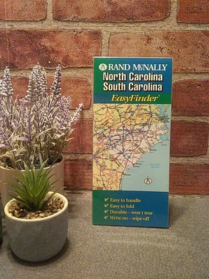 Vtg 2003 RAND MCNALLY EASYFINDER North & South Carolinia Laminated Map NEW! - Image 1 of 4