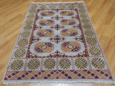 Alfombra bohemia, alfombra turca Oushak Ushak, alfombra de diseño contemporáneo 4x6 pies Foto 1 de 4