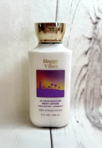 NEW BATH & BODY WORKS HAPPY VIBES SHEA + VITAMIN E BODY LOTION 8 OZ FULL SIZE - Picture 1 of 2