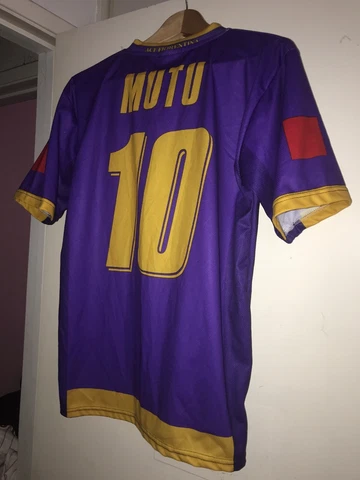 Mutu ACF Fiorentina Replica Jersey Toyota Soccer Futbol Italy Made Team Small Cover
