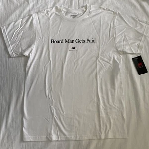 New Balance x Kawhi Leonard “Board Man Gets Paid” T Shirt White Men’s Size XL - Picture 1 of 4