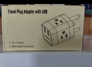 Travel Plug Adapter w/ USB for South Africa - Picture 1 of 4