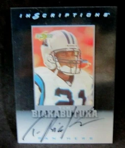 Tim Biakabutuka RC 1996 Score Inscriptions Acetate Hard Rookie Auto!Panthers RB - Picture 1 of 3