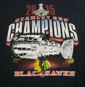  2015 Chicago Blackhawks Stanley Cup Champions " Held Up " Men's L T-shirt  - Picture 1 of 11