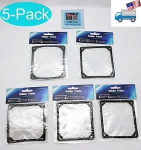 Pack de 5 : NEUF Lamptron UV noir sensible anti-vibrations/bruit tampon pour ventilateur 90/92 mm - Photo 1/9