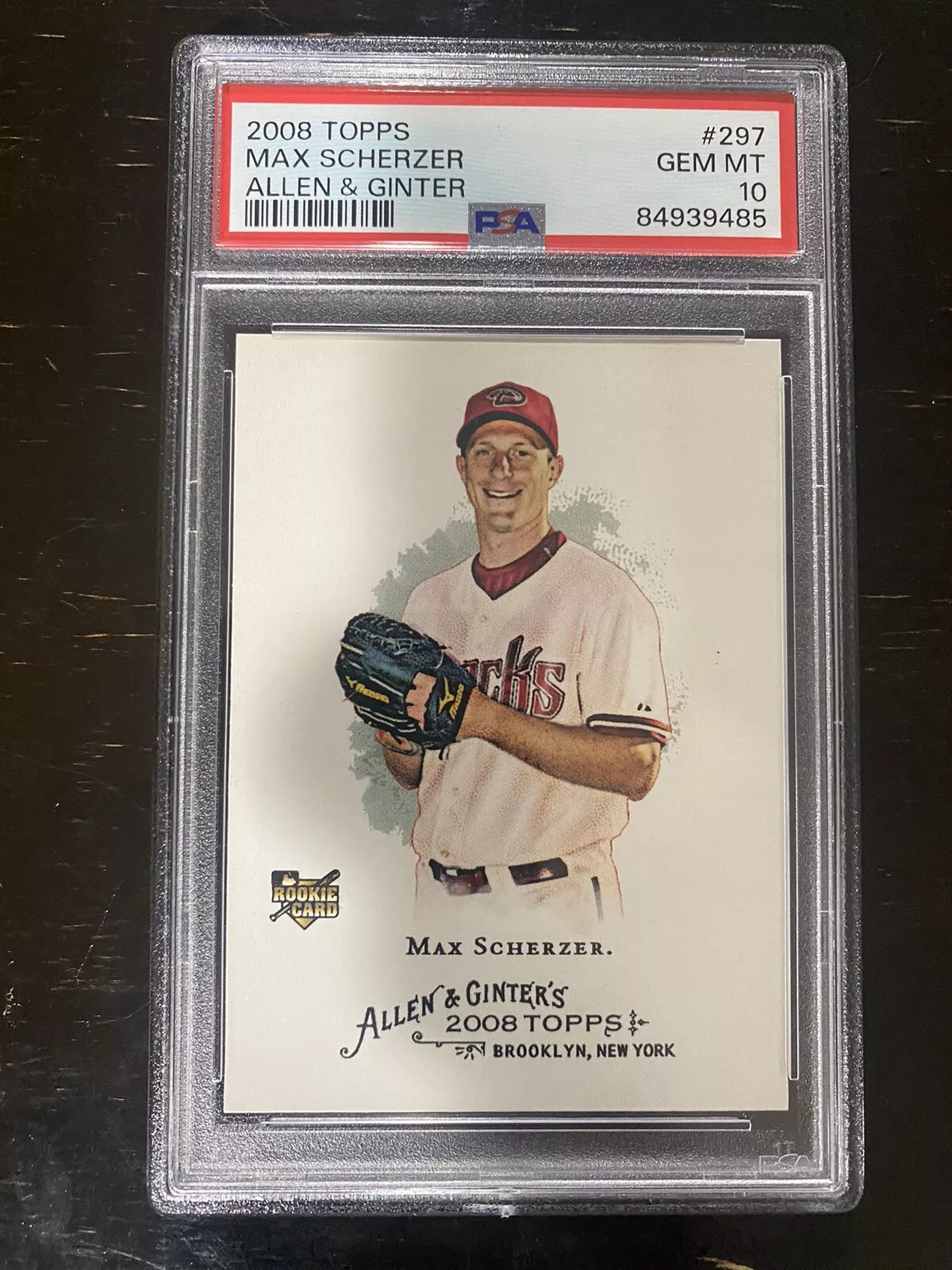 2008 Topps Allen & Ginter #297 Max Scherzer PSA 10 Gem Mint Rookie