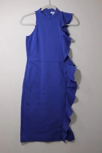 Bar III Junior Kleid mit Rüsche - Größe XS - blau - Bild 1 von 8