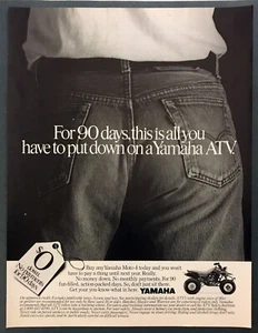 Yamaha Moto-4 1988 ATV foto ""Don't Just Sit There"" de colección promoción anuncio impreso impreso - Imagen 1 de 1
