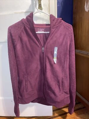 小号 Tek Gear 510 Plum Allur 连帽夹克全新带标签 — 第 1/4 张图片