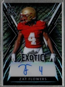 Zay Flowers 2023 Leaf Exotic Multi Sport Rookie Auto Elephant Auto /4