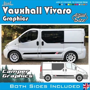 SWB VAUXHALL VIVARO Camper Side Stripes Decals Stickers Van Graphics 497 - Picture 1 of 4