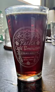 Rick's Cafe Americain Casablanca, Lasergraviertes Pint Glas - Bild 1 von 4