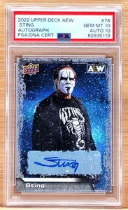 2022 Upper Deck AEW STING AUTO PSA 10 PSA AUTO 10 POP 1 WWE AEW #76 - Bild 1 von 2