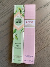 2  L'Occitane THE VERT Green Tea & Rose  Roll-On 10ml, 33 oz each  New in box