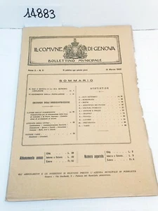 IL COMUNE DI GENOVA BOLLETTINO MUNICIPALE - (IL GAS A GENOVA ) - 1922 N° 5 - Picture 1 of 10