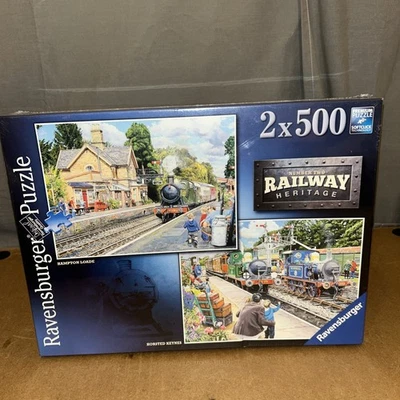 No 1 Railway Heritage 2 x 500 Jigsaw Puzzle T Mitchell - Ravensburger/2018 - New - Image 1 of 4