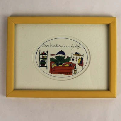 Impresión artística enmarcada Donelson 1981 de colección Los niños creativos rara vez están ordenados 7,5 x 5,5" Foto 1 de 4