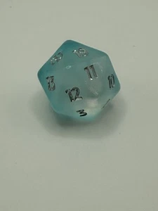 Spin down Life Die Counter Ice Blue Dice -Magic The Gathering Tarkir Dragonstorm - Picture 1 of 3