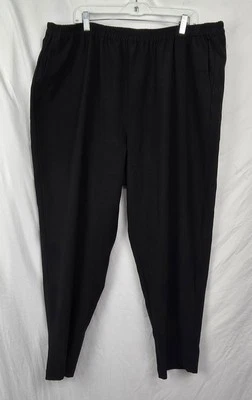 Calça feminina Ulla Popken preta pull-on carreira minimalista tamanho 28/30 - Imagem 1 de 4