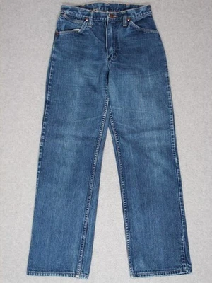 IK13429 VINTAGE 1970s **WRANGLER** STRAIGHT LEG JEANS 29x32 (msr 28"x30.5") DARK - Image 1 of 4