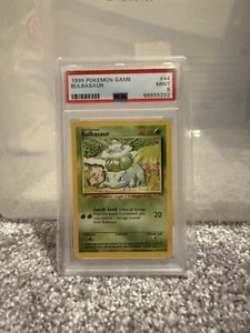 Pokemon WOTC TCG 1999 Base Set Bulbasaur 44/102 MINT PSA 9 - Picture 1 of 2