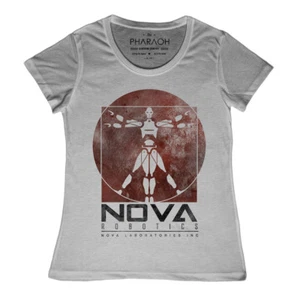 Ladies Nova Robotics Short Circuit Jonny 5 T Shirt Retro Vintage Classic Movie - Picture 1 of 6