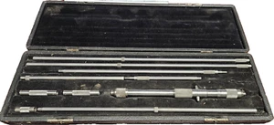 The L.S. Starrett Solid Rod Inside Micrometer Set w/ Case 8 Rods - Picture 1 of 4