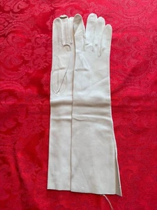 Guantes de cuero Bondoe Doeskin vintage de Bonwit Teller marfil hechos en Francia 7,5 - Imagen 1 de 12