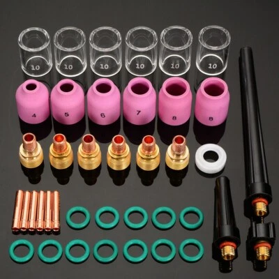40pcs TIG Welding Torch Collet Gas Lens /Pyrex Glass Cup Kit For WP-9/20/25. - Image 1 of 4